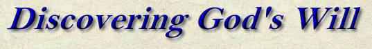 Discovering God's Will
