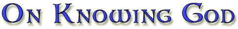 On Knowing God